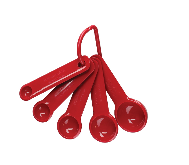 KitchenAid Set of 5 Measuring Spoons - Empire Red