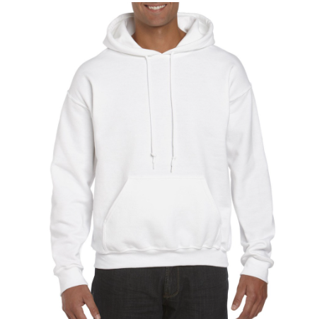 Heavy Blend Adult Hooded Sweatshirt (White)