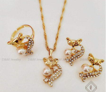 D&M Jewelry 22K Saudi Gold Plated Jewelry Set