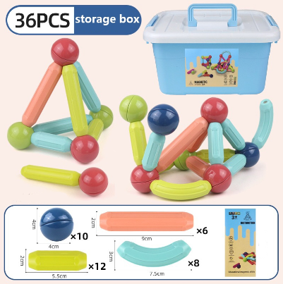Children's Magnetic Rod Building Block Toy Baby Puzzle Puzzle Block Toys