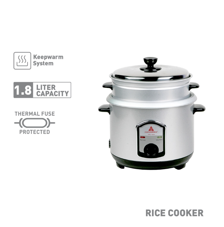 Hanabishi Rice Cooker HHRC18SS Silver series 1.8L 10 cups
