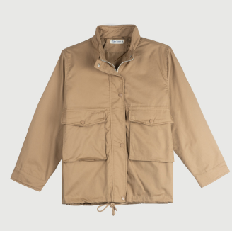 RRJ Ladies Basic Jacket Loose Fitting for Women Trendy Fashion Jacket for Women 132229 (Khaki)