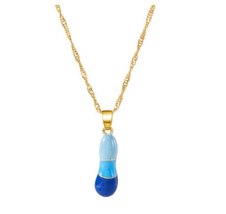 Fashion Simple English Capital A-Z Necklace Colorful 26 Letters Necklaces For Men And Women Jewelry Gifts Drip Oil Summer Letter I