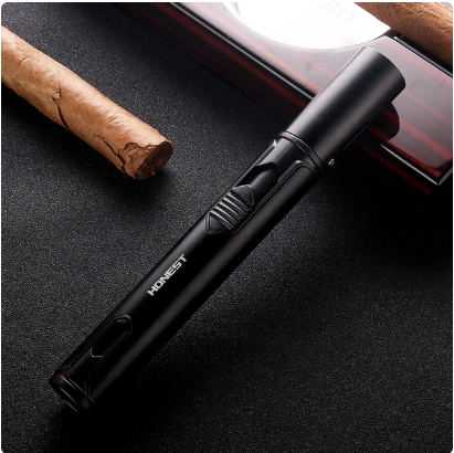 New HONEST Metal Windproof Lighter Butane Jet Flame Lighter Cigarette Cigar Accessories Kitchen Cooking BBQ Outdoor Gadgets