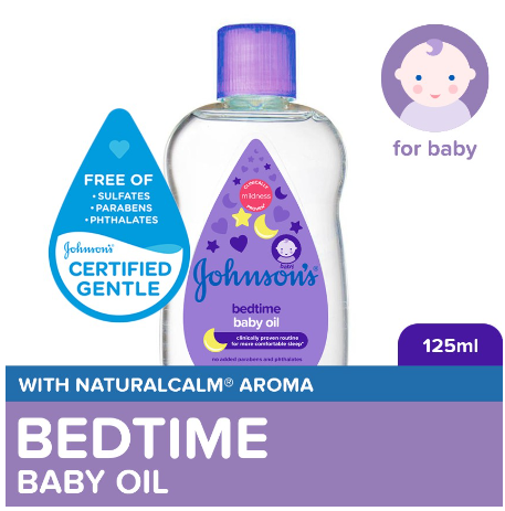 Johnson's Bedtime Baby Oil 125ml-Newborn,Oil for Baby,Baby Essentials,Baby Care