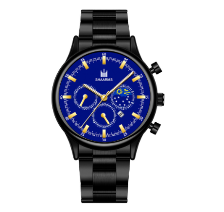 Men Stainless Steel Quartz Watch with Date Calendar 08