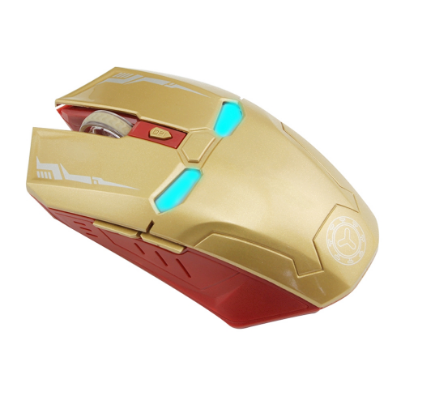 Wireless Mouse CHUYI Iron Man Wireless Silent Mouse LED Backlit Mice USB 2.4g Optical Ergonomic Gaming Mouse PC