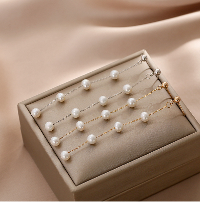 Natural Freshwater Pearl Earrings Versatile Long Sky Star Earrings