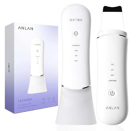 ANLAN Ultrasonic Skin Scrubber Ion Blackhead Remover Pore Cleaner Facial Skin Exfoliator