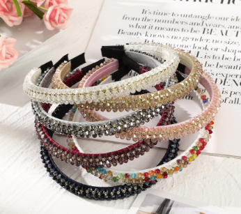 Korean Rhinestone Crystal Beaded Headband Diamond Fashion Hair Band Woman Hair Accessories