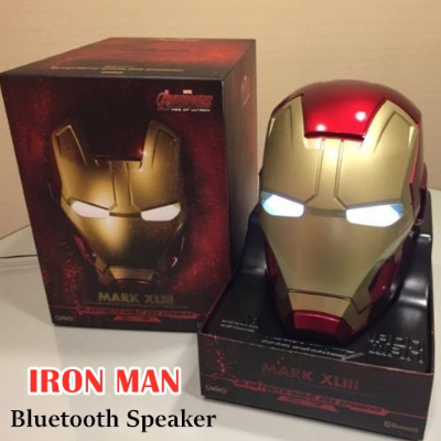 Ironman Portable Bluetooth Wireless Speaker LED Light Cartoon Subwoofer Soundbox