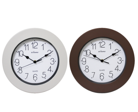 At Home Shirley 12” Analog Wall Clock Numbers Easy Read, For Home Décor, Office, Bedroom, Livingroom