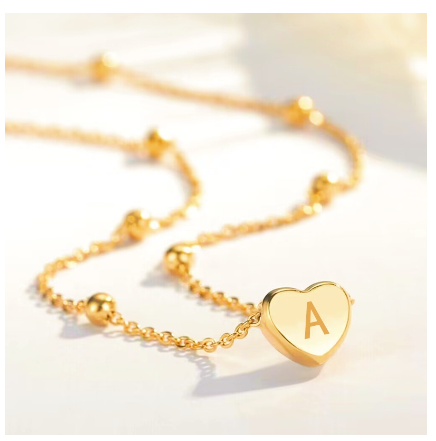Kwintas Stainless Steel Necklace For Women 18K Gold A-Z Titanium Steel Pendant Accessories Jewelry Gift A