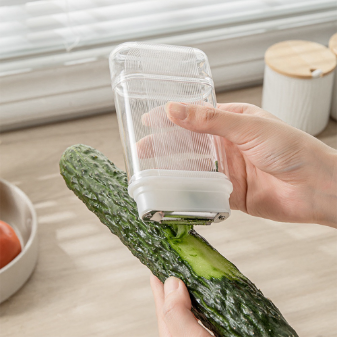 Locaupin Kitchen Tool Multifunction Vegetable Fruit Peeler Storage Type Portable Grater Safe Use