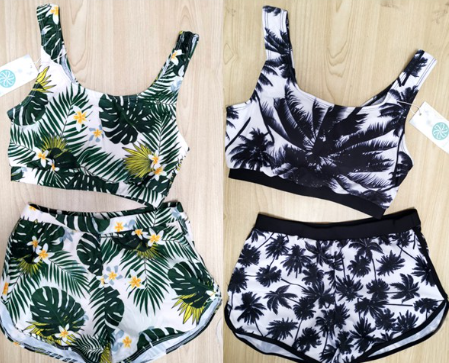Korean Two Piece Swimsuit Beachwear Swim suit Women Bikini Padded Two Piece Swimwear