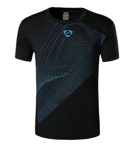 jeansian 1pc Men's Fitted Sport T-Shirt, Short-Sleeve, Suitable For Tennis, Golf, Bowling, Badminton, Running, Quick-Dry/LSL069
