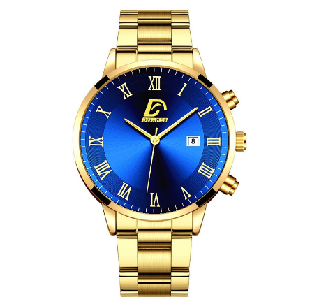 DIJANES Men's Quartz Business Watches Mens Casual Stainless Steel Waterproof Wristwatch Men Watch M1