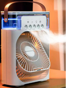 4-IN-1 Portable Air Conditioners Fan USB Handle Evaporative Cooler with Auto Timer for Room Office