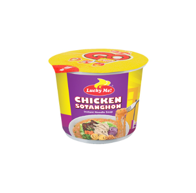 Lucky Me! Go Cup Mini Instant Noodle Soup Chicken Sotanghon Lite 28g