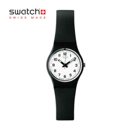 Swatch Lady Something New LB153 Black Silicone Strap Watch