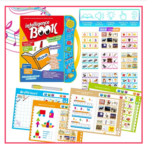 B-BOOK Pronunciation Speaking Learning Book Kid Voice Learning Electric Book with a Smart Logic Pen