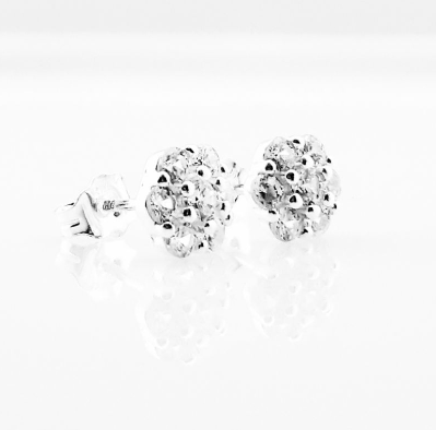 Unisilver 925 Sterling Silver Lady's Earrings Studs