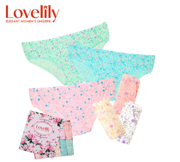 Lovelily 12 In 1 Cassia Cotton Rich Bikini Inside Panty