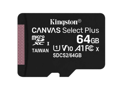 Kingston 64GB Canvas Select Plus MicroSDHC A1 UHS-I Speed Class 1
