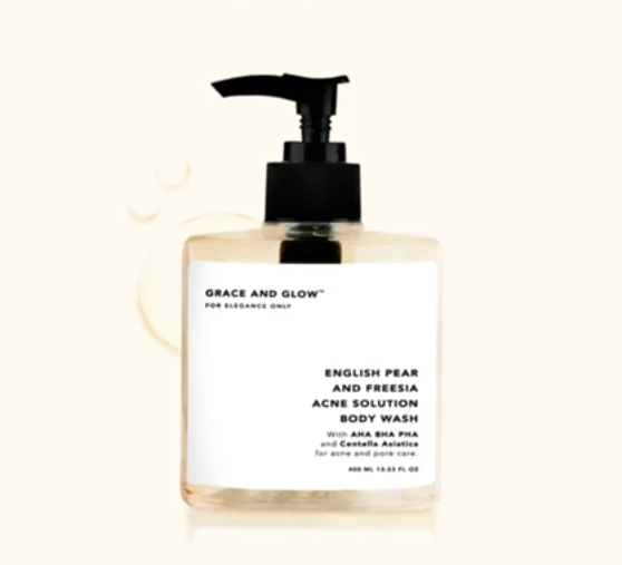 Grace And Glow English Pear And Freesia Anti Acne Solution Body Wash - Body Care Reduce Back Acne