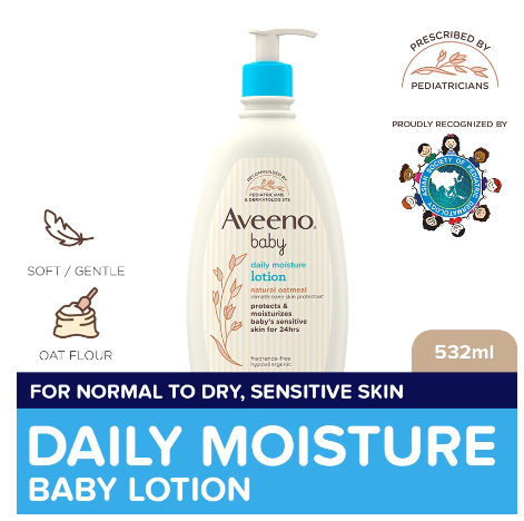Aveeno Baby Daily Moisture Lotion 532ml - Newborn, For Sensitive Baby Skin, Baby Body Lotion