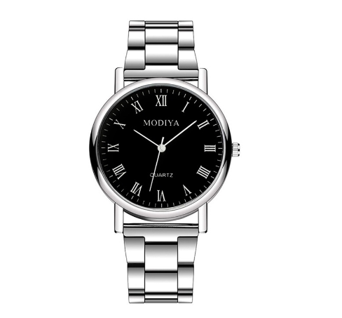 Men Casual Quartz Watch with Stainless Steel Strap M15