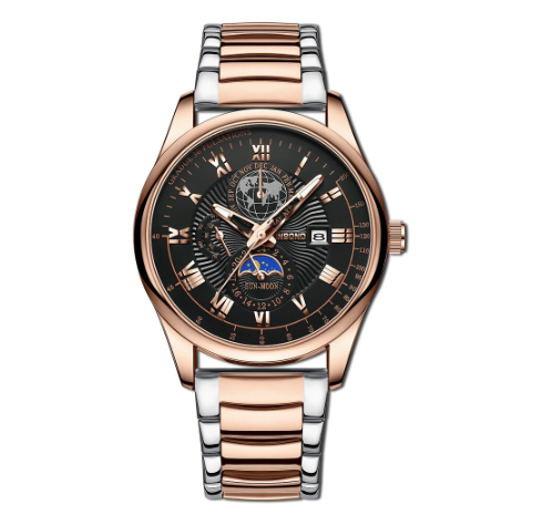 Binbond Original Luxury Watch Fashion Waterproof Luminous Men's Watch Student Trendy Stainless Steel Wrist Watch M3