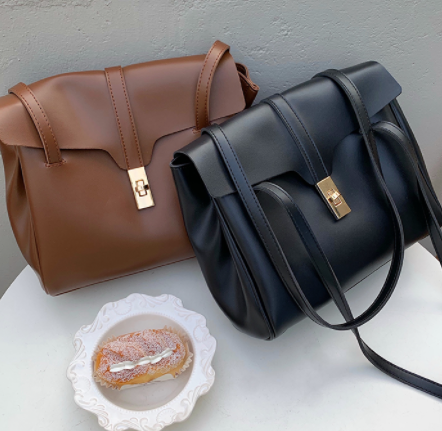Large Capacity Tote Bag Vintage Women Shoulder Bags Fashion Korean Kelly Bags PU Leather Handbags