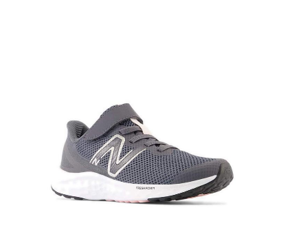 New Balance Fresh Foam Arishi v4 Bungee Lace with Top Strap Girls Running Shoes - Grey