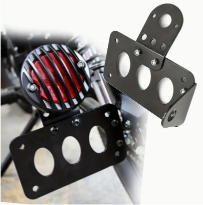 Suitable For Harley For Prince Car Retro Side Mounting License Plate Holder Tail Light Bracket Metal License Plate Holder