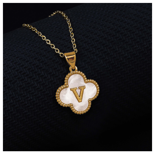 Laj  18k Gold Stainless Steel Initial Necklace SLP LETTER09 with LX885D V