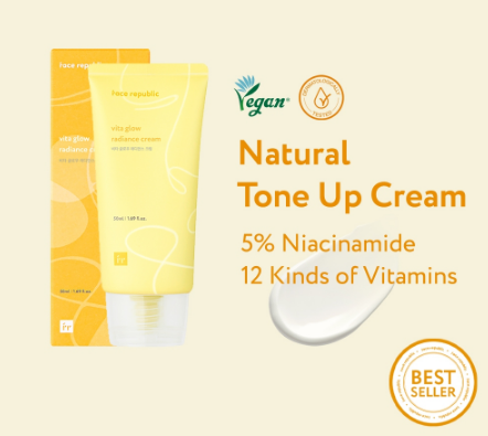 Face Republic Vita Glow Radiance Cream 50mL [Dull Skin, Brightening/Niacinamide 5%, Vitamin Complex]
