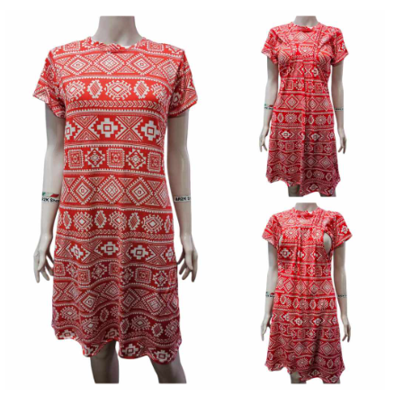 Nursing Breastfeeding and Maternity Dress Fits M-XL w/ Side Pockets & Discreet Side Opening MD2