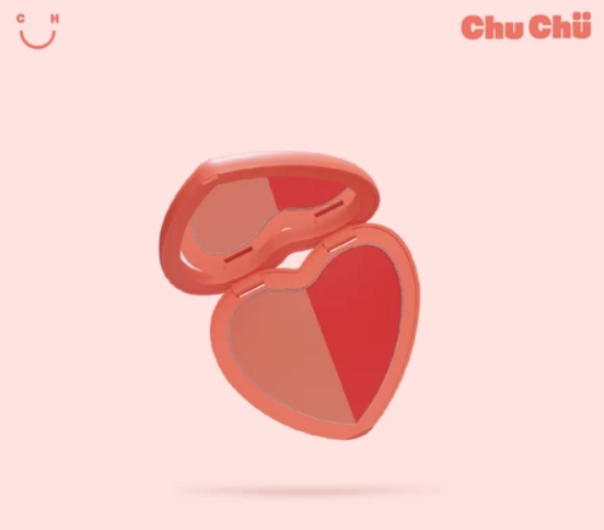 Chu Chu Beauty Heart Blush Duo in Sweet Missy