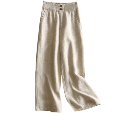 Lovito Women Button Front Basic Pants LNE21224 (Khaki)