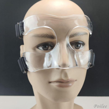 Clear Basketball Nose Guard Durable Face Shield Sports Accessories Clear Face Shield Face Nose Guard for Women Men