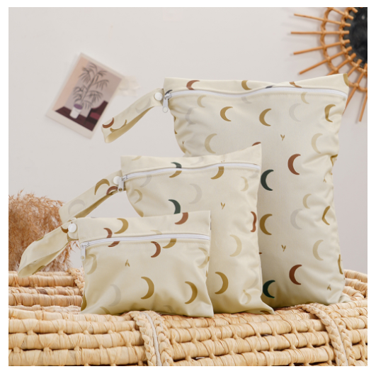 3Pcs Set Cloth Nappy Bags Wet Dry Bags Storage Organiser Waterproof Washable Reusable Large Bag For Diapers Nappy s6
