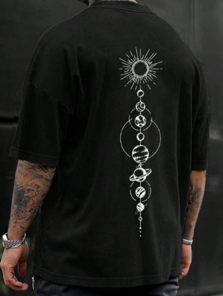 Manfinity EMRG Men T-Shirts Fit Crew Neck Short Sleeve Graphic Tee Summer Polyester