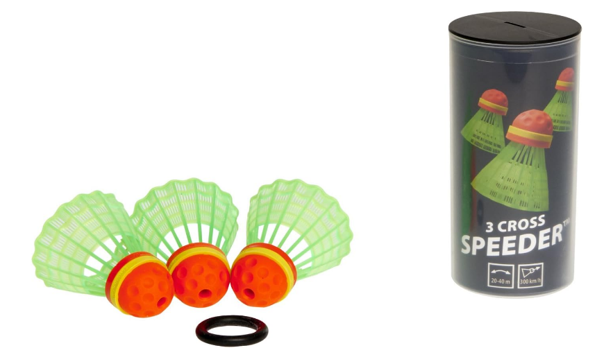Speedminton Cross 3Pk Speeder TubeBirdies for Outdoor Games Speed ​​Badminton/Crossminton