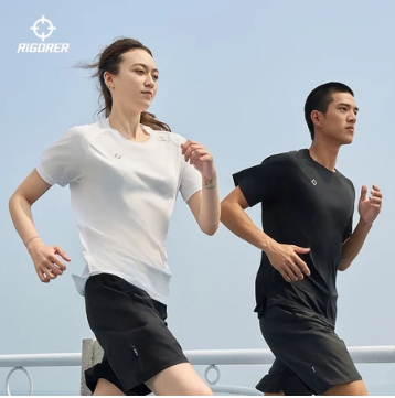 RIGORER Sports T-shirt Men's Quick Dry Round Neck Short Sleeves Running Basketball Training Breathable Cool Summer Tshirts