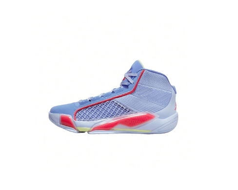 Jordan Air Jordan 38 Round Toe Lace-Up Cushioned Anti-Slip Mid-Top Basketball Shoes, Unisex, Light Sea Blue, Domestic Version DZ3355-500