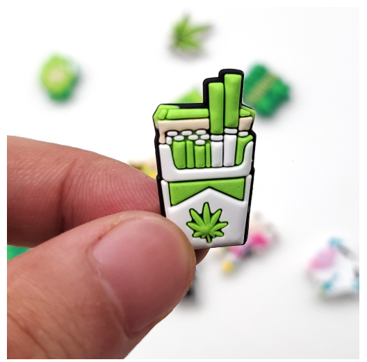 Cute Leaf Cannabis Series Croc Design Pins Jibits Charm Croc Jibbits Green Weed Shoe Charms for Women Shoes Accessories Decoration W5