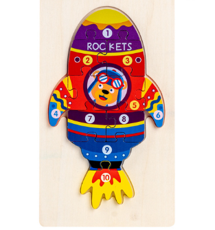Set Educational Toys Cartoon Shape Observation Ability Gameplay Digital English Labeling Logical Thinking Wood Rescue Cars