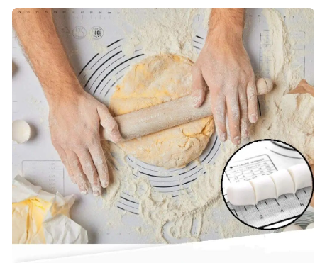 Large Size Silicone Kneading Pad Non-Stick Surface Rolling Dough Mat With Scale Kitchen Cooking Pastry Sheet Oven Liner Bakeware