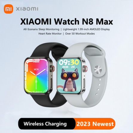 Newest Xiaomi N8 Smart Watch 1.9" AMOLED Touch Screen Bluetooth Waterproof Heart Rate Tracker